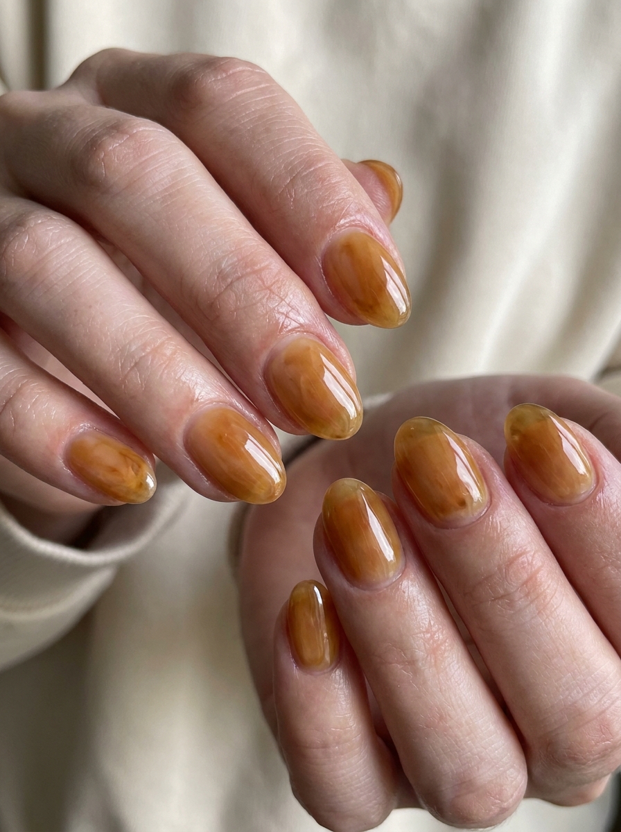 Amber Jelly Nails